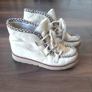 Horse hair winter booties - shoes - leather